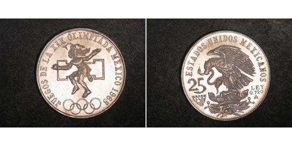 25 Peso United Mexican States (1867 - ) Silver 