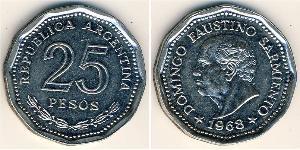 25 Peso Argentine Republic (1861 - ) Steel/Nickel 