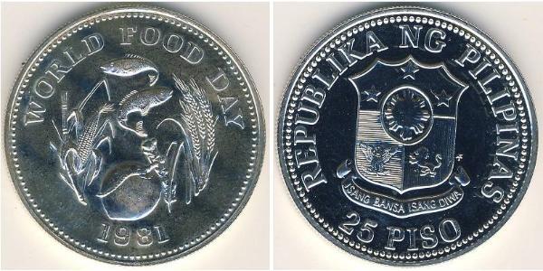 25 Peso 菲律宾 銀 