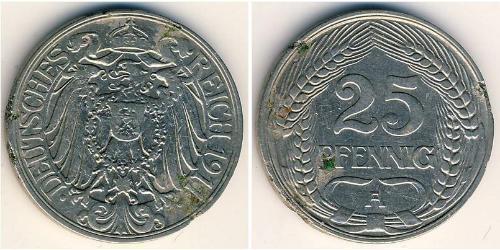 25 Pfennig 德国 銅/镍 