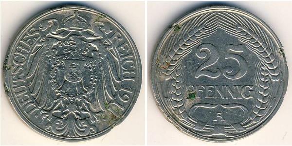 25 Pfennig 德国 銅/镍 