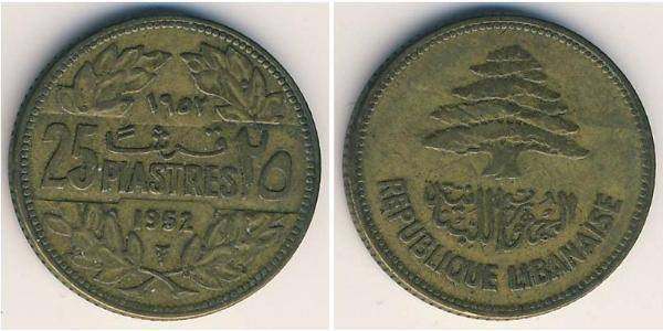 25 Piastre Lebanon Bronze 