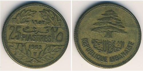 25 Piastre Libano Bronzo 