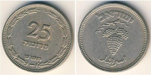 25 Pruta Israel (1948 - ) Níquel/Cobre 