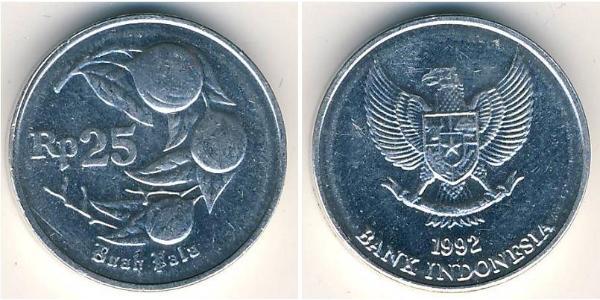 25 Roupie Indonésie Aluminium 