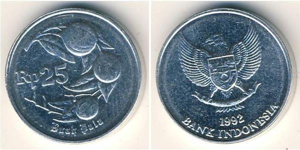 25 Roupie Indonésie Aluminium 
