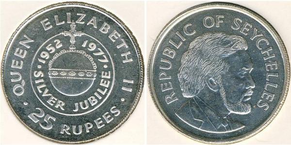 25 Rupee Seychelles Argent 