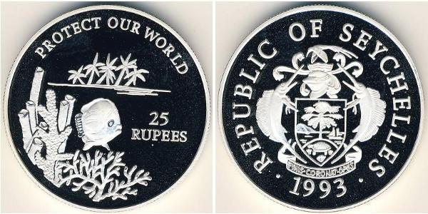 25 Rupee Seychelles 銀 