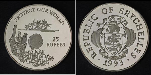 25 Rupee Seychelles 銀 