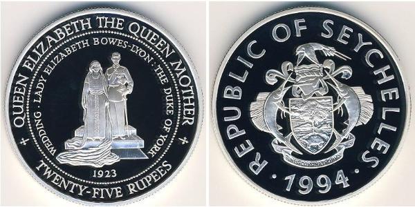 25 Rupee Seychelles 銀 