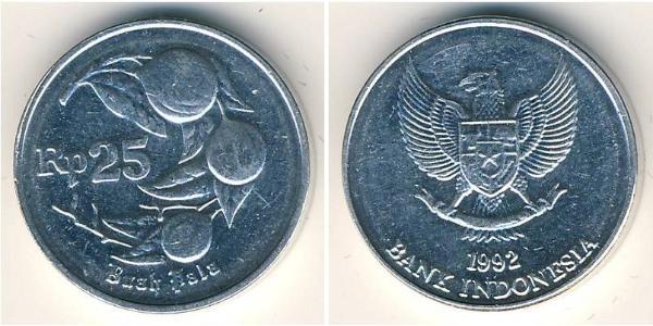 25 Rupia indonesiana Indonesia Alluminio 