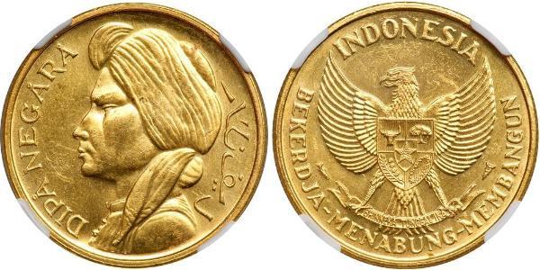 25 Rupiah Indonesia Gold 