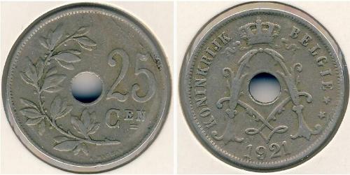 25 Sent Belgien Kupfer/Nickel 