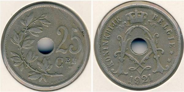 25 Sent Belgio Rame/Nichel 