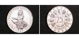 25 Shilling Republic of Austria (1955 - ) Argent 