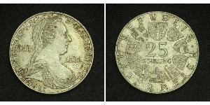 25 Shilling Republic of Austria (1955 - ) Argent Maria Theresa of Austria (1717 - 1780)