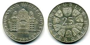 25 Shilling Republic of Austria (1955 - ) Argent 