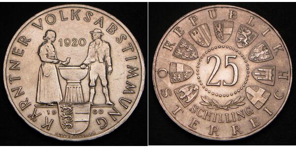 25 Shilling Republic of Austria (1955 - ) Argento 