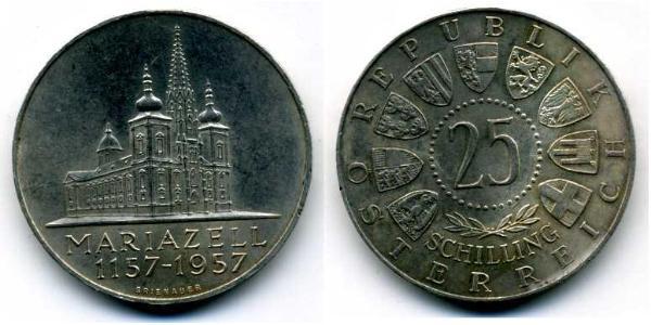 25 Shilling Republic of Austria (1955 - ) Argento 