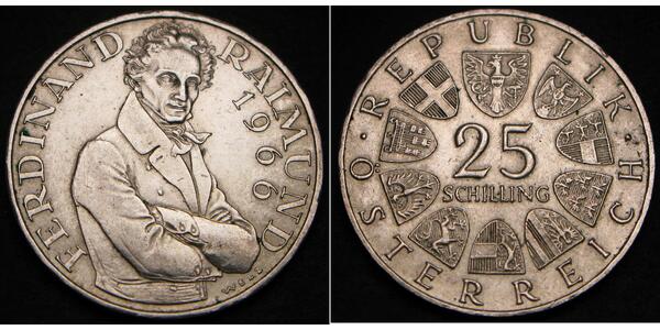 25 Shilling Republic of Austria (1955 - ) Argento 