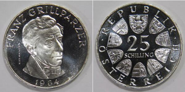 25 Shilling Republic of Austria (1955 - ) Argento 