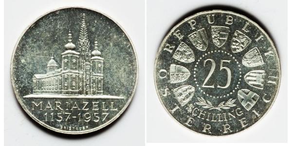 25 Shilling Republic of Austria (1955 - ) Argento 