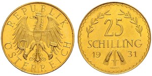 25 Shilling First Austrian Republic (1918-1934) Gold 