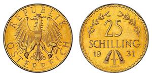 25 Shilling First Austrian Republic (1918-1934) Gold 