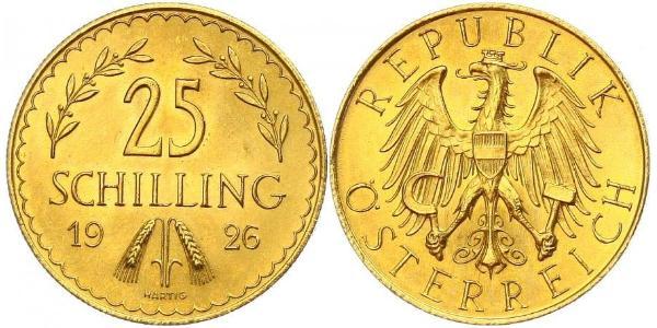 25 Shilling First Austrian Republic (1918-1934) Gold 