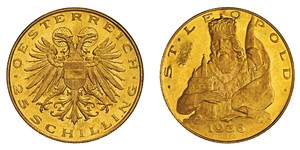 25 Shilling Federal State of Austria (1934-1938) Oro 