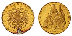 25 Shilling Federal State of Austria (1934-1938) Oro 