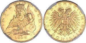 25 Shilling Federal State of Austria (1934-1938) Oro 
