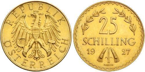 25 Shilling Primera República de Austria (1918-1934) Oro 