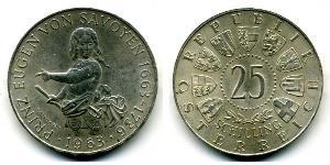 25 Shilling Republic of Austria (1955 - ) Plata 