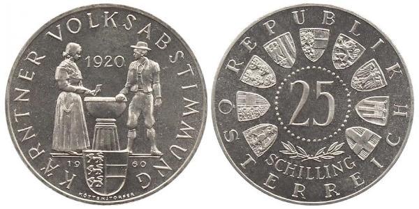 25 Shilling Republic of Austria (1955 - ) Plata 