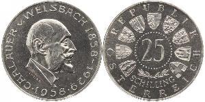 25 Shilling Republik Österreich (1955 - ) Silber Carl Auer von Welsbach