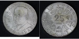 25 Shilling Republik Österreich (1955 - ) Silber 