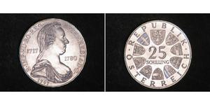 25 Shilling Republic of Austria (1955 - ) Silver Maria Theresa of Austria (1717 - 1780)