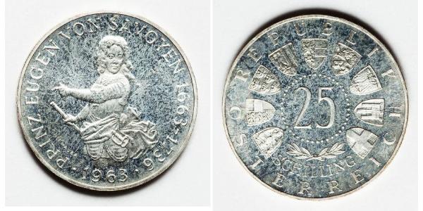 25 Shilling Republic of Austria (1955 - ) Silver 