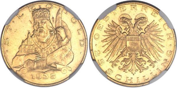 25 Shilling Federal State of Austria (1934-1938) 金 