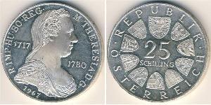 25 Shilling 奥地利 銀 玛丽亚·特蕾西亚 (1717 - 1780)