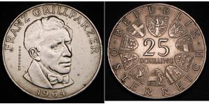 25 Shilling 奥地利 銀 