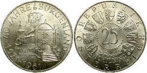 25 Shilling 奥地利 銀 