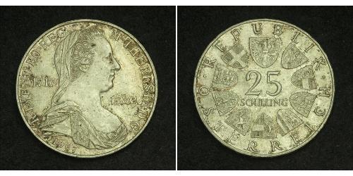 25 Shilling 奥地利 銀 玛丽亚·特蕾西亚 (1717 - 1780)