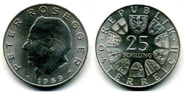 25 Shilling 奥地利 銀 