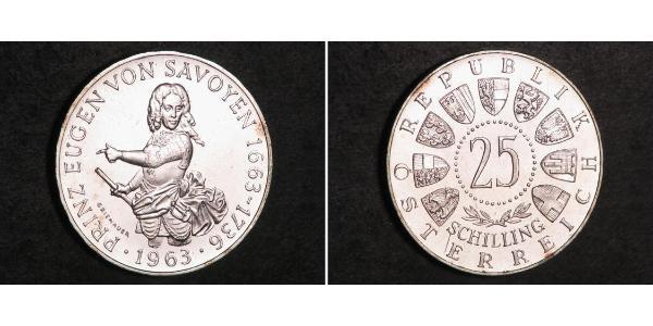 25 Shilling 奥地利 銀 
