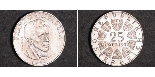 25 Shilling 奥地利 銀 