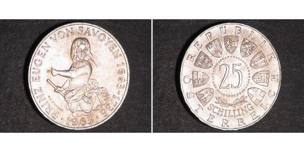 25 Shilling 奥地利 銀 