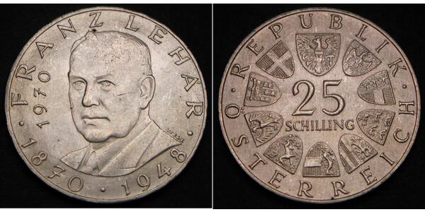 25 Shilling 奥地利 銀 