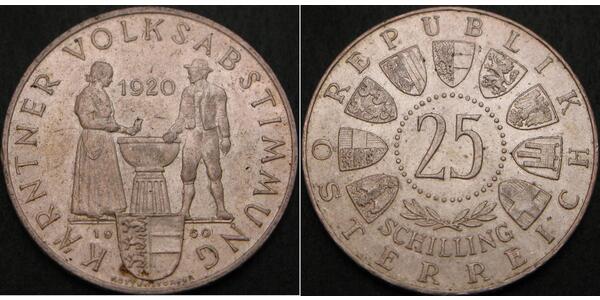 25 Shilling 奥地利 銀 